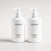 The Purifying Shampoo with Sea Kale Extract and the Cream Conditioner with Sea Kale Extract standing side by side