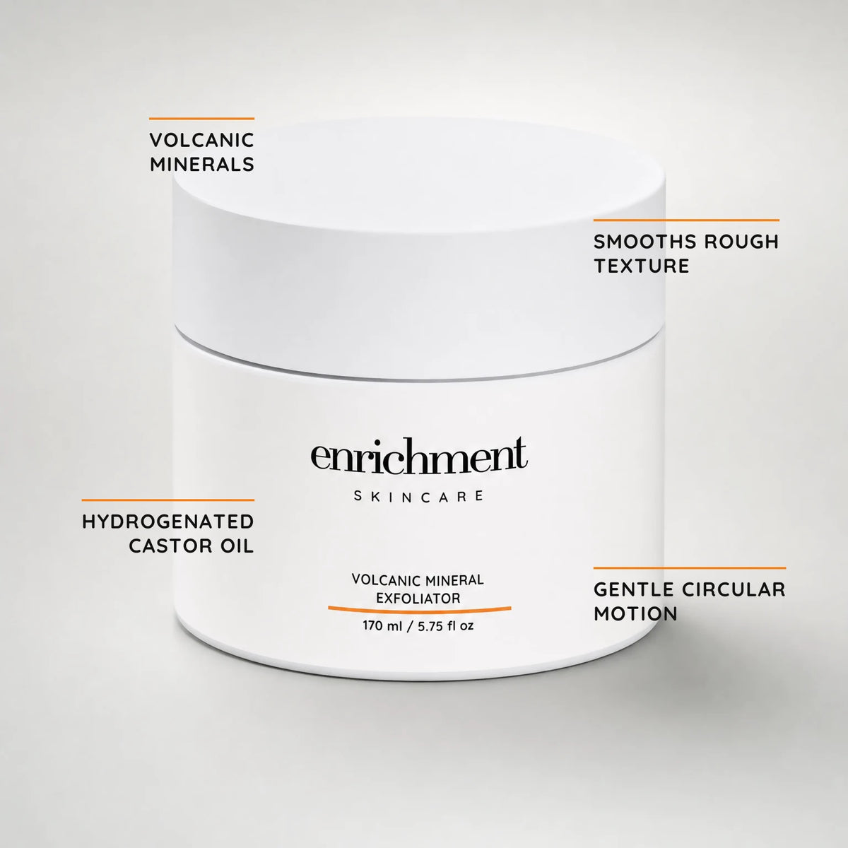 Volcanic Mineral Exfoliator – key claims