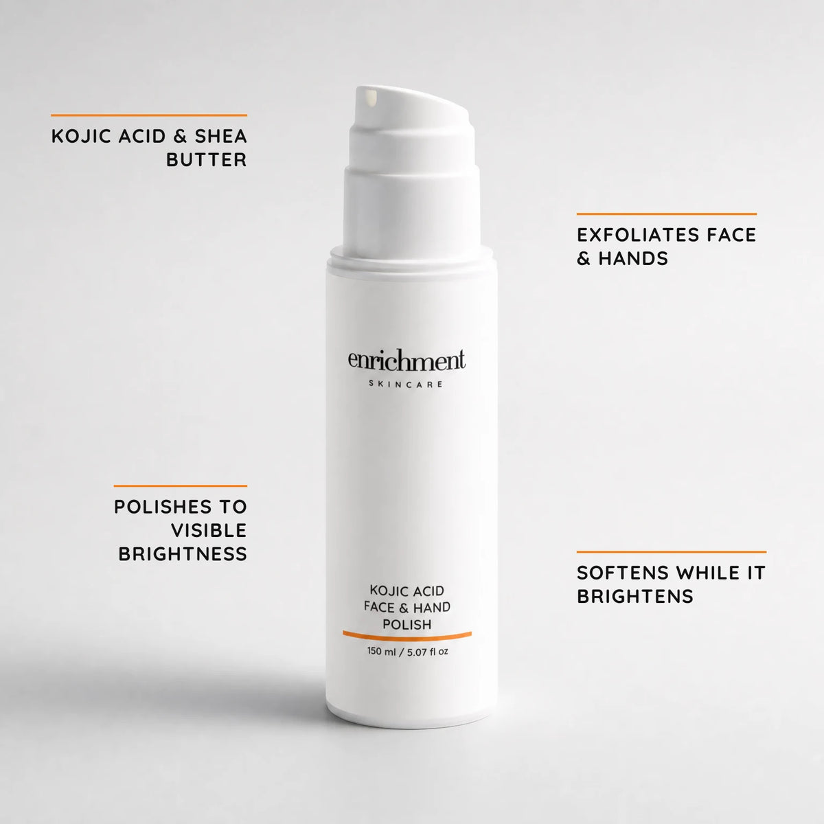 Kojic Acid Face & Hand Polish – key claims