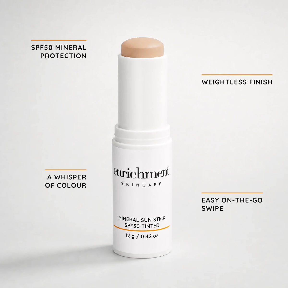 Mineral Sun Stick SPF50 Tinted with key ingredient claims