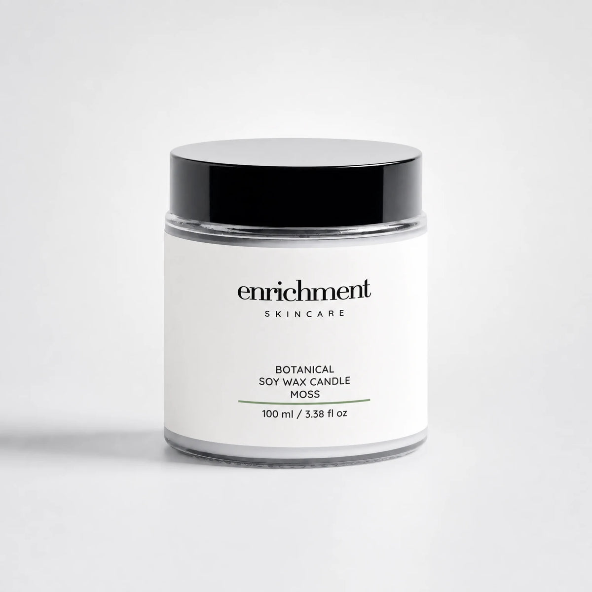 Botanical Soy Wax Candle - Moss, filling the frame