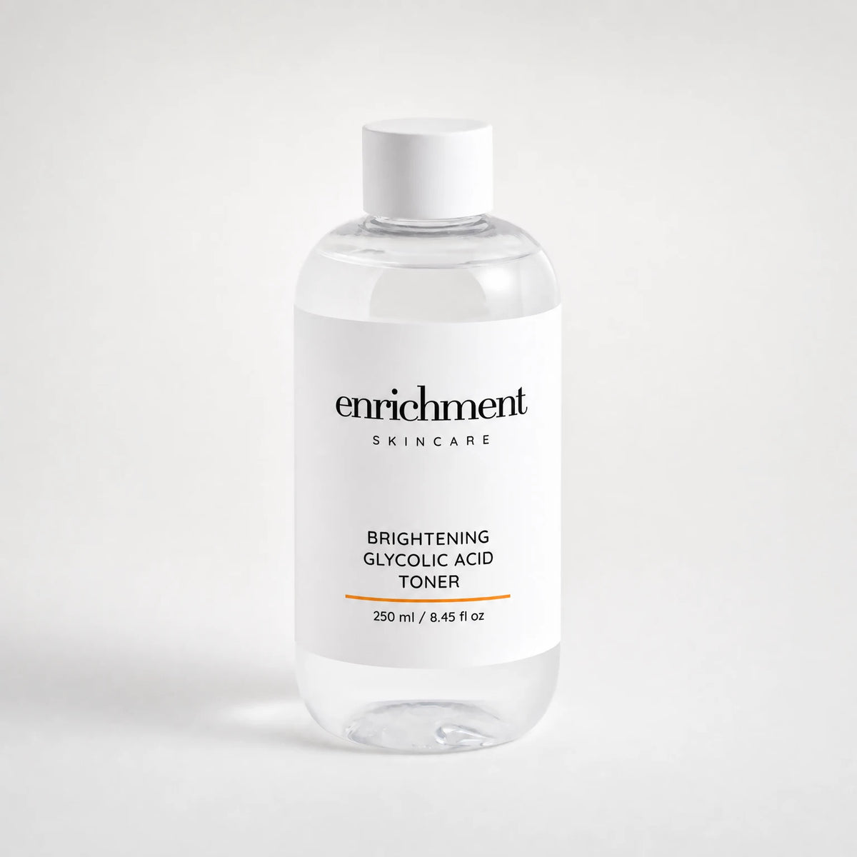 Brightening Glycolic Acid Toner bottle with symmetric label margins