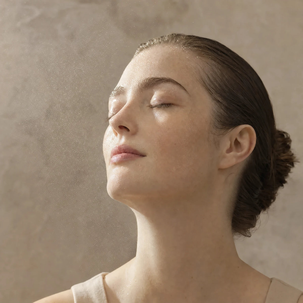 Balancing Prebiotic Dew Mist – applied to skin