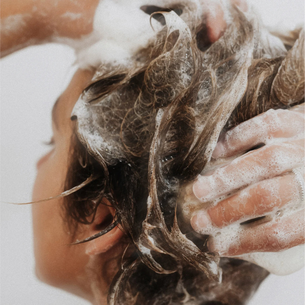 Linden Flower Harmonising Scalp Shampoo – in use