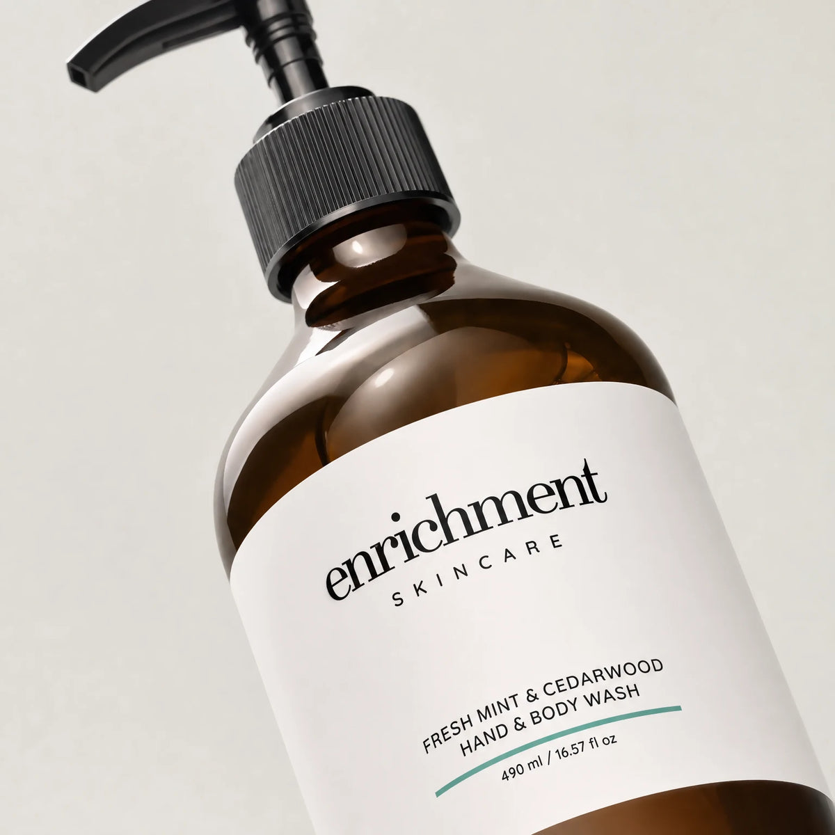 Fresh Mint & Cedarwood Hand & Body Wash – packaging close-up