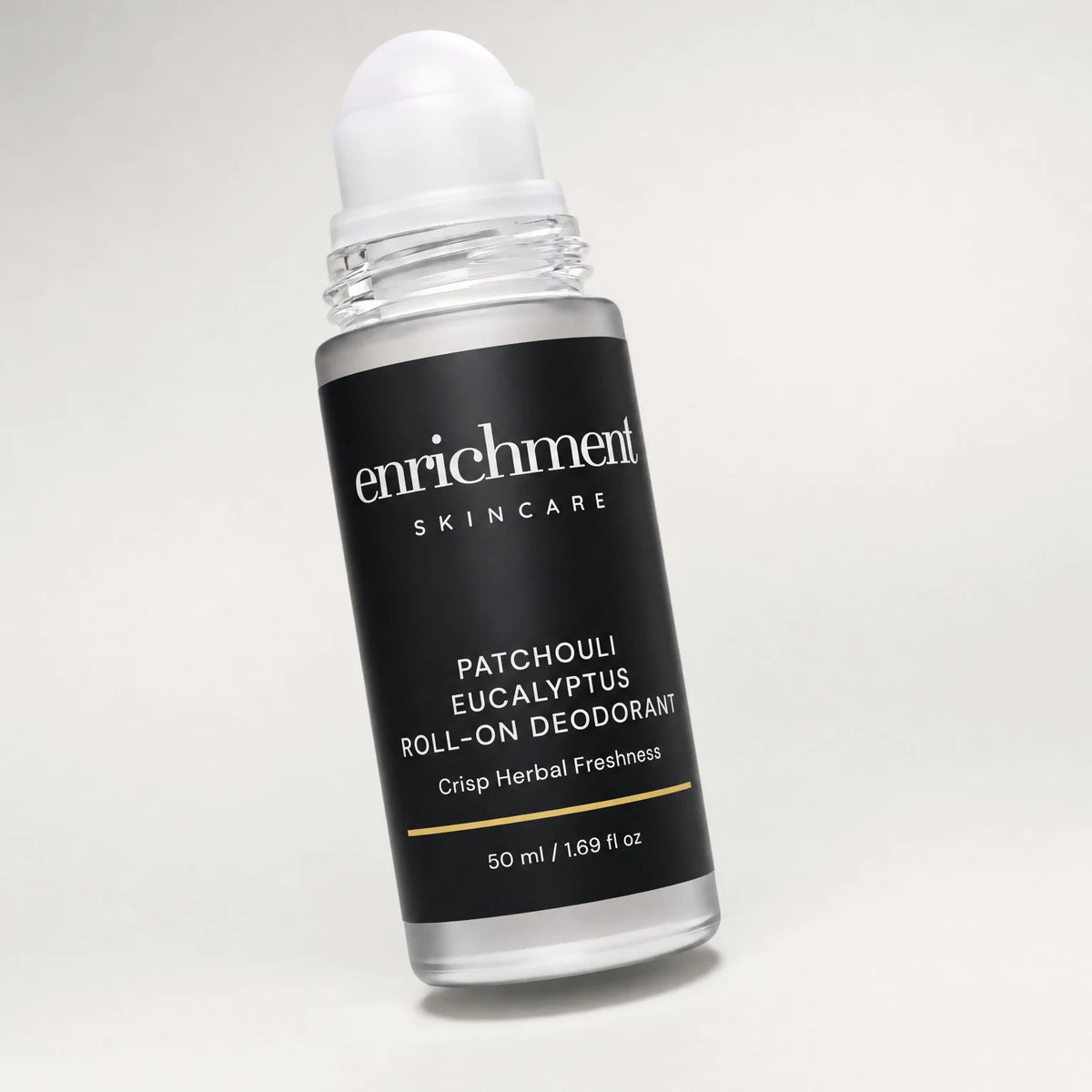 Patchouli Eucalyptus Roll-On Deodorant – packaging close-up