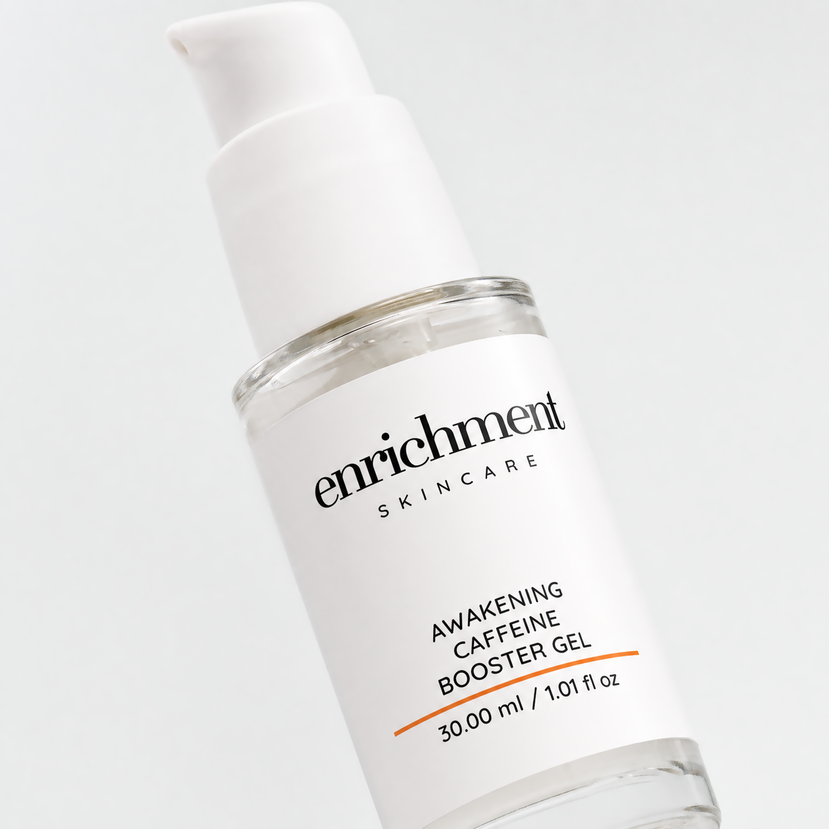 Close-up of Awakening Caffeine Booster Gel packaging and label detail
