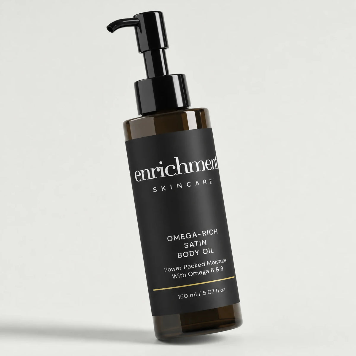 Omega-Rich Satin Body Oil – packaging close-up