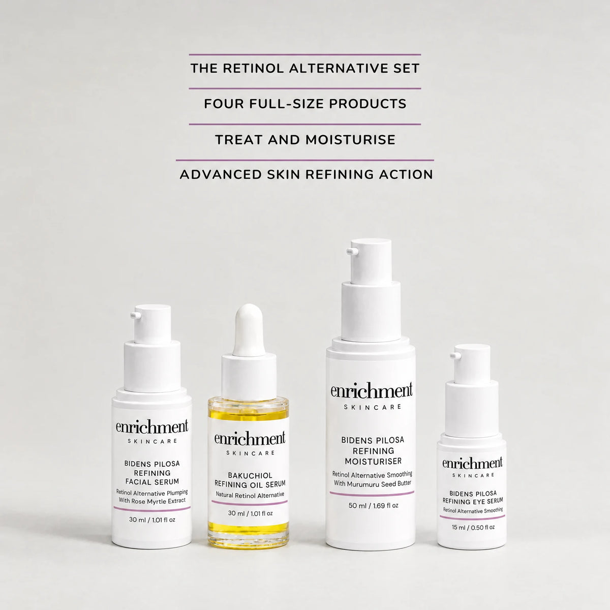 The Retinol Alternative Set: four full-size products, treat and moisturise